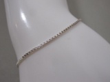 Sterling Silver Box Chain Bracelet, 1.8 g