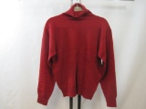 New Ladies Large Precious Fibers Brand 100% Cashmere Turtleneck Sweater in Red, 9oz.