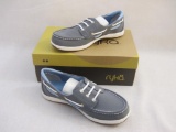 Ryka Slate Blue Boat Shoes, size 9W, new in box, 1 lb 7 oz
