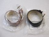 Two New Liz Claiborne Belts: Black and Cognac, 9 oz