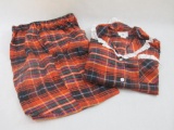 Vintage Plaid Two-Piece Pajama Set, Classics by Eileen West, size 1X, 1 lb