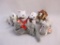Six TY Beanie Babies including Kirby, Pounds, Beani, Lightning, and Hoofer, all with original tags,