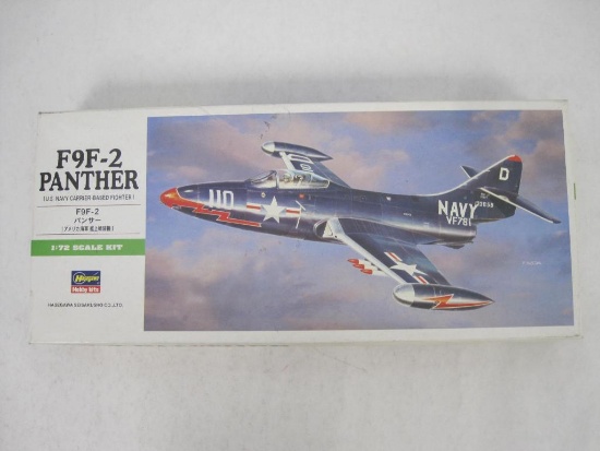 Model F9F-2 Panther Plane in 1/72 Scale by Minicraft Hasegawa, New in Box, 6oz