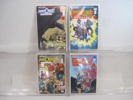 Four Jonny Quest Comic Books includes Issues Classics No. 1, No. 2, May, June 1987, Special No. 1,
