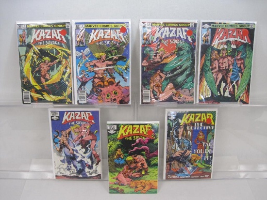 Seven Kazar The Savage Comics, Includes Kazar The Savage 2-4, 10, 14, 16-17, 1981-1982, Marvel
