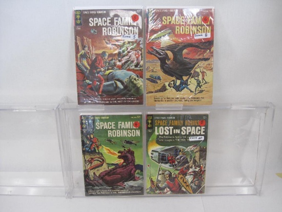 Four Gold Key Space Family Robinson Comics, Includes Space Family Robinson Issue 5, 7-8, 20, 1964-
