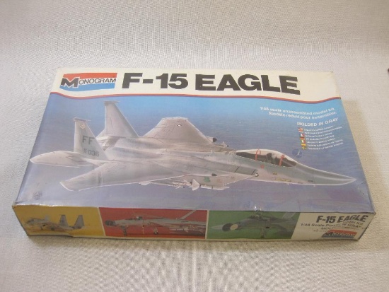 Monogram F-15 Eagle 1/48 Scale Plastic Model Kit 5801, sealed, 1 lb 2 oz