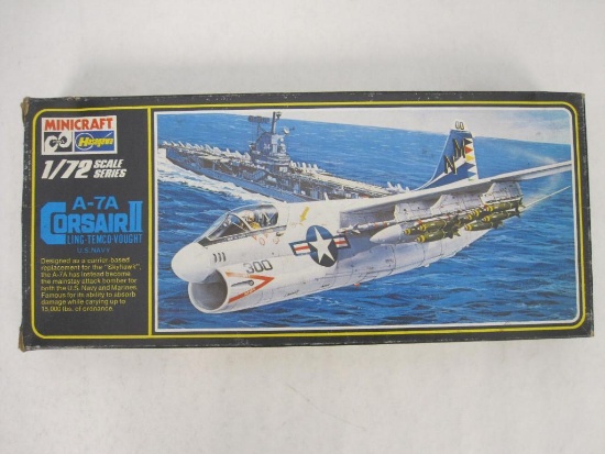 Model A-7A Corsair II U.S. Navy Plane in 1/72 Scale by Minicraft Hasegawa, New in Box, 5oz