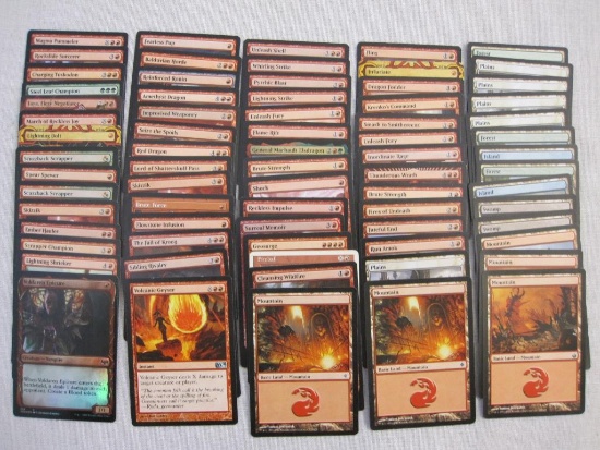 Assorted Magic the Gathering Cards including Jaya Fiery Negotiator, March of Reckless Joy, Lightning