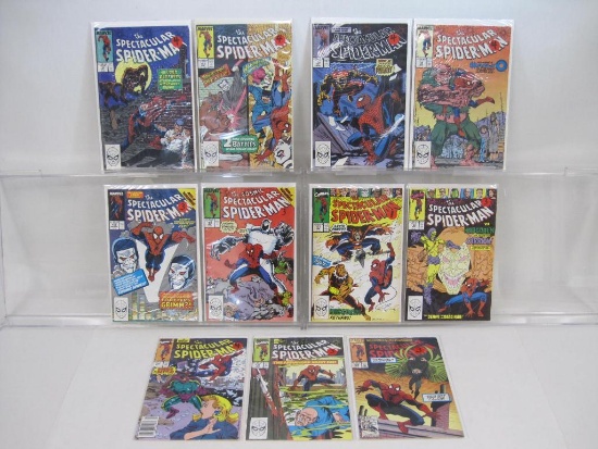 Eleven The Spectacular Spider-Man Comic Books includes No. 152-154, July-Sept 1989, No. 156, 159,