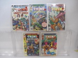 Five Marvel Two-In-One Comics Featuring The Thing, Includes Marvel Two-In-One No. 20, 45, 70, 75,