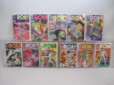 Eleven ROM Comics, Includes Issues No. 48, 51, 62-64, 66, 70-72, 74, 1983-1986, Marvel Comics, 2lbs,