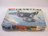 Monogram US Navy F-4J 1/48 Scale Plastic Model Kit 5805, unassembled in original box, 1 lb