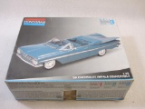 Monogram 1:25 '59 Chevrolet Impala Convertible Plastic Model Kit 2437, unassembled in original box,