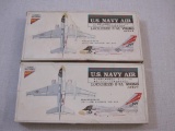 Two Nichimo Super-Micro Series US Navy Air 1:300 Plastic Model Kits: McDonnell Douglas F-18A Hornet