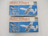 Two Boxes of Aircraft Weapons: II U.S. Guided Bombs and Gun Pods No. X72-2, by Hasegawa Hobby Kits,