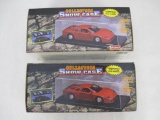 Two Collectors Showcase Display Cases for Model Cars by Polyfect Toys, New in Box, 1.75lbs
