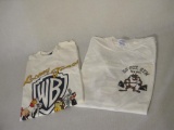 Two Vintage XL Looney Tunes T-Shirts including NYPD 52 PCT Gym and more, 1 lb