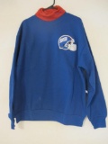 New York Giants Sweatshirt with Turtleneck Collar and Embroidered Helmet Patch, size XL, see