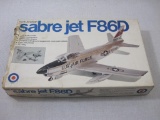 Entex North American Sabre Jet F86D 1/48 Scale Plastic Model Kit 9009, unassembled in original box,