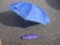 Two Collapsible Umbrellas, Blue and Purple