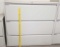 Three Drawer Metal Filing Cabinet, approx 42 inches wide, 43 inches tall and 18 inches deep