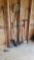Assorted Gardening Hand Tools, Shovels, Hoe, Pick and More