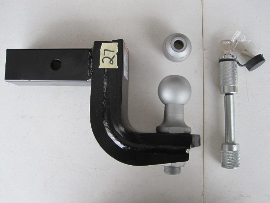 Trailer Hitch Ball Mount with Two Hitch Balls and Lock, See pictures for rating