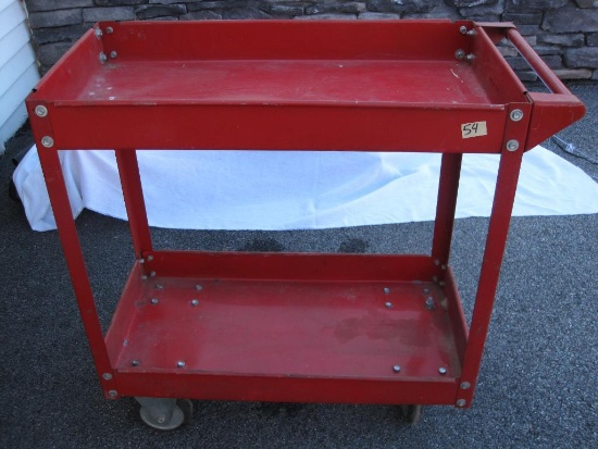 Red Shop Cart, 16"x 30" x 33"H
