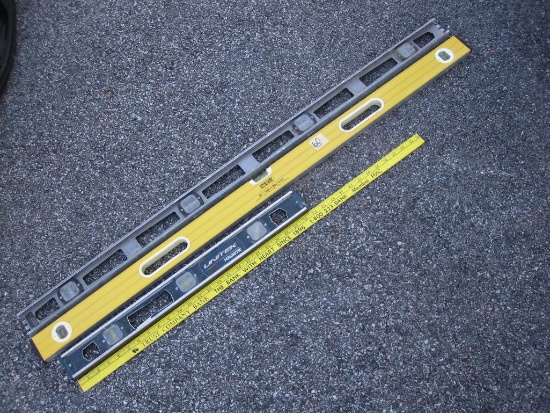 Assortment of Levels, Including Craftsman 48", Empire 48" Box Level and Unitek 24" Magnetic