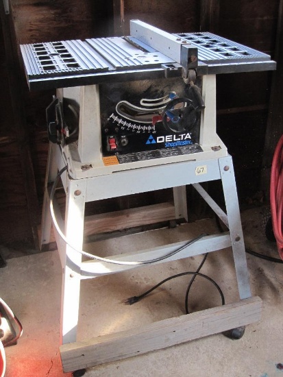 Delta Shopmaster 10" Table Saw on Stand With Wheels
