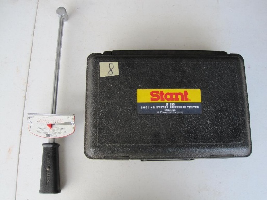 Stant ST 255 Cooling System Pressure Tester and Craftsman Torque Wrench