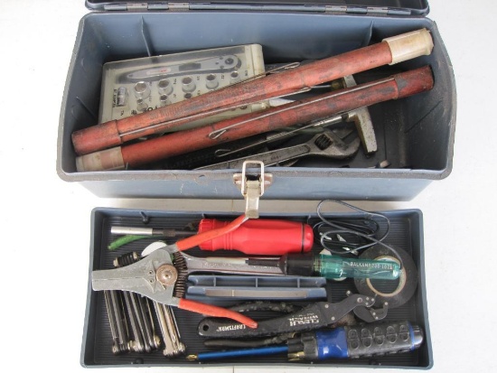 Plastic Tool Box with Tools Included As Pictured