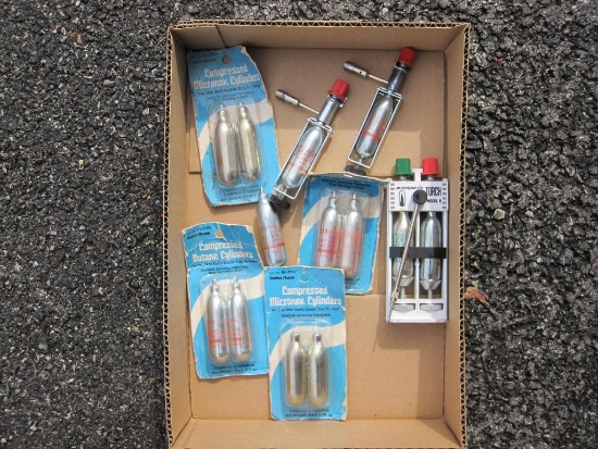 Assortment Of Butane Cylinders and Mini Torch