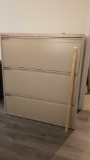 Two Drawer Metal Filing Cabinet, approx 36 inches wide, 28 inches tall and 18 inches deep