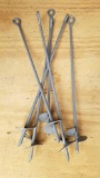Six 27 Inch Heavy Duty Coated Steel Twist Tie Downs