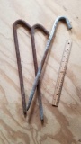 Three Heavy Steel 18 Inch Tent Stakes