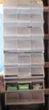 Two Wall Hung Stack-On Compartmented Plastic Organizers
