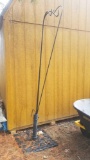 Three Iron Plant Hangers in a Heavy Umbrella Stand