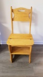 Wooden Folding Chair / Step Stool, approximately 34 in tall