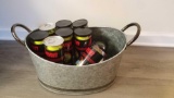 Nine Containers of Three new Penn Tennis Balls, sealed, Metal Bin is included
