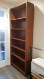 Wood Look Bookshelf, 80 inches tall, by 11 in deep by 32 in wide