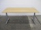 Wooden Top Adjustable Height Table With Metal Legs, 29.5W