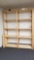 Wooden IKEA Brand adjustable Shelving Unit, approx 7 ft tall with 33