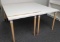 Two White Tables each measures 5ft by 30 inches