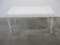 Linnmon IKEA Table in White with Krille Legs with Wheels, Assembled, Measures 29.5W x 59