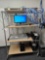 Stainless Steel Metro Rack with 4 Shelves, approx 5ft tall, 4ft wide by 2ft deep, contents not