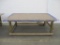 Large Lumber Constructed Work Table, Measures 6'D x 8'W x 33