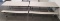 Folding Rolling Table with Bench, overall length 12 ft, overall width 53 inches