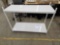White Painted Metal Metro Rack, Two Shelves, 4ft by 18 deep by 35 inches tall